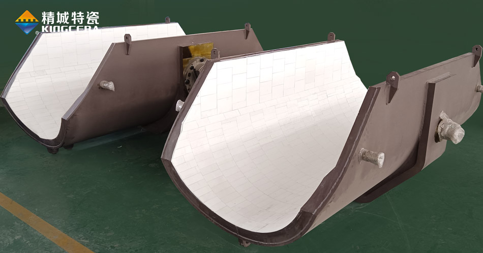 內(nèi)襯耐磨陶瓷擺動(dòng)溜槽